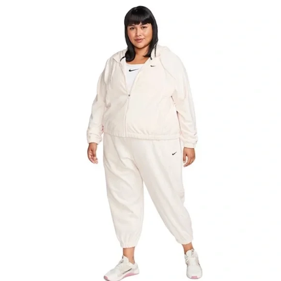 Nike Therma-FIT One Women's Oversized Full-Zip Fleece Hoodie (Plus) Ivory NWT - Picture 5 of 12